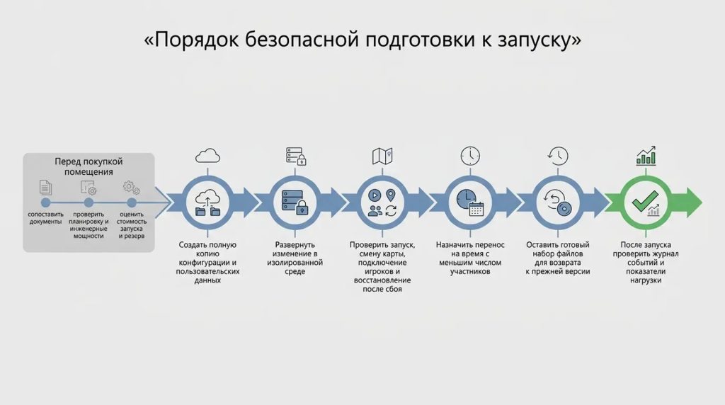 Порядок безопасной подготовки к запуску